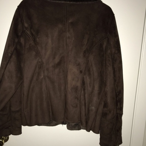 women’s charter club suede jacket coat medium - Picture 6 of 7